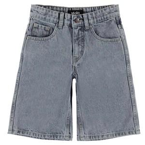 Molo Light Stone Art Denim Shorts 140 cm - Bottoms - 140 cm - Blue - Junge