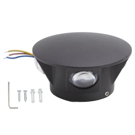 Rund LED væglampe 4 sider belysning dekorativ varm hvid lampe til korridor soveværelse 4w