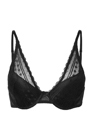 Avelie Lingerie T-shirt-BH med spets SANNA Bh Svart 80D