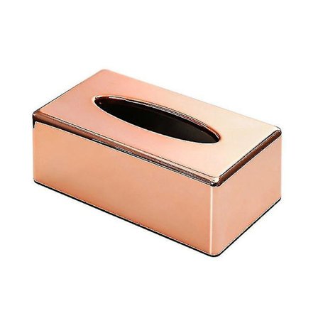 Elegant Rose Gold Rektangulær Serviettpapirstativ Vevboks Håndkle Serviettbeholder Holder