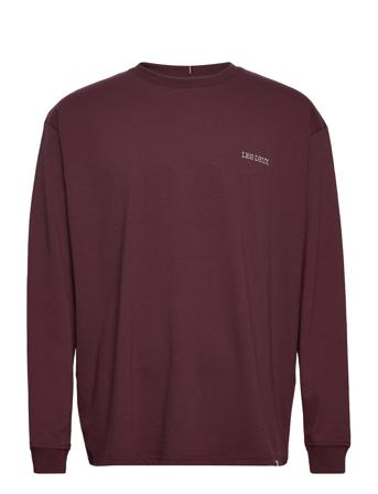 Diego Ls T-Shirt T-Langærmet Skjorte Burgundy Les Deux