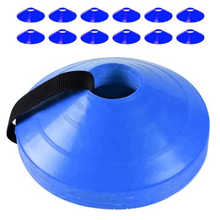 24 stk. Fodboldkegler Træningskegler BLÅ