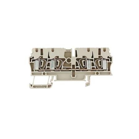 Weidmüller ZDU 2.5/4AN Läpivientiriviliitin beige, 0,5-4 mm², 24 A Pituus: 79,5 mm, Sähkön jakelu & virrantuotto