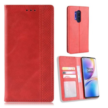 Bofink Vintage OnePlus 8 Pro læder etui - Rød