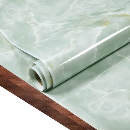 Marmorikuvioinen kontaktimuovi keittiön kaappeihin, öljynkestävä pestävä ja liimattava vinyylitapetti, mintunvihreä itseliimautuva vedenpitävä 