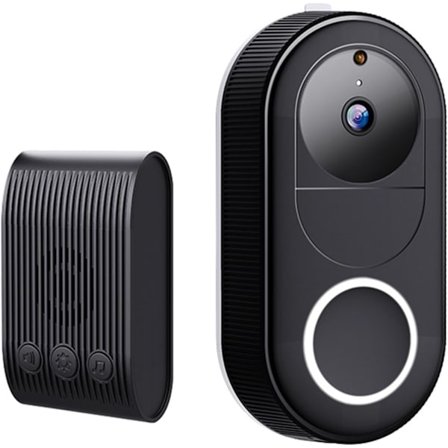 Trådløs fjernbetjent videodørklokke smart med nattesyn, intelligent visuel bevægelsesdetektion dørklokke, nem at installere hjem intercom dør 