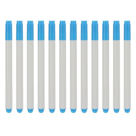 12 st vattenlösliga pennor tvättbara bleknade vattenlösliga pennor sömnad broderi tygmarkering markör blå vattenlöslig penna