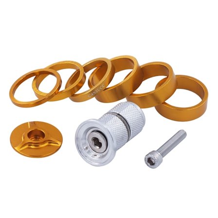 MTB Bike 1-1/8 tum Headset Spacer Cykelgaffelbrickor med skaft Cap Stjärnmutterjustering Expansionsbult