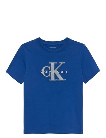 Calvin Klein Msw Monologo S/S T-Shirt - Blue - 152