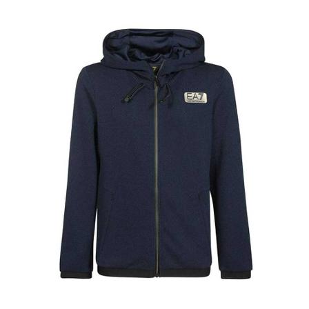 Emporio Armani, EA7 hood jacket Blauw, Heren, Maat:XL