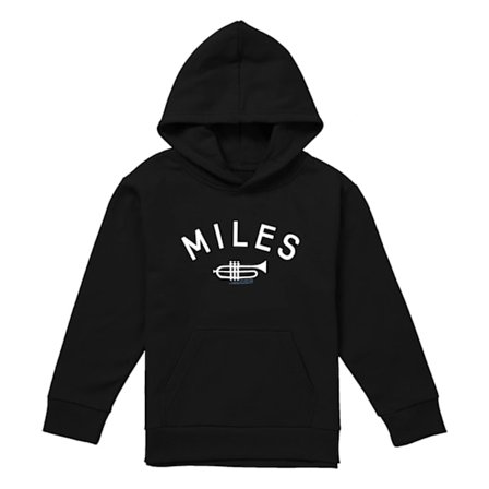 Miles Davis Barn/Barn Trumpet Pullover Hoodie 7-8 År Svart