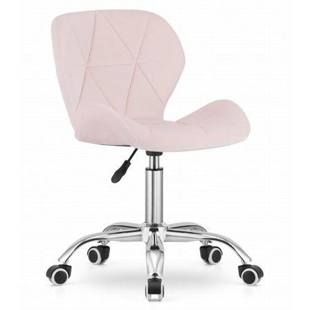 Viking Sports Kontorsstol Avola - Ergonomisk - Sammet - Rosa - Litenleker