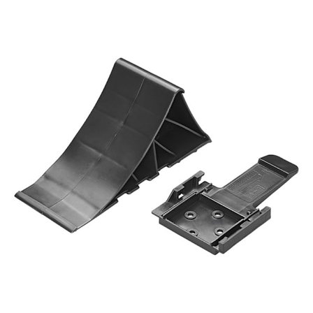 Hjulklods plast sort inkl. holder flad