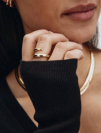 Edblad Spire Ring Gold - Gold - XL