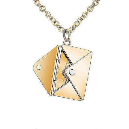 Halsband med kuvert, titanbokstäver, kärleksbrev, kuverthänge Ins&lope Love You, halsband för kvinnor, mode (guld)