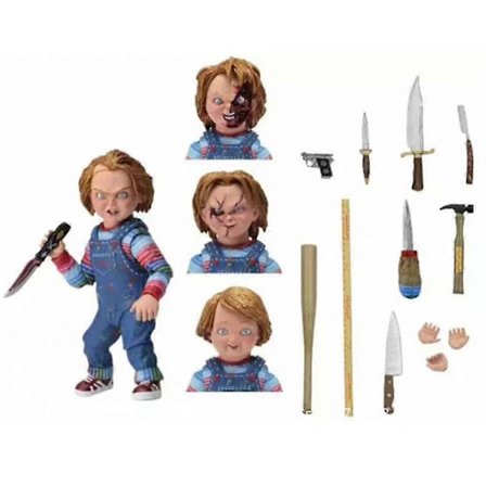Kauhu elokuva Chucky toimintahahmo mallit nukkesetti Halloween koriste koriste (FMY)