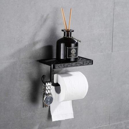 Vægmonteret toiletpapirholder, mobiltelefonrulleholder, Europ