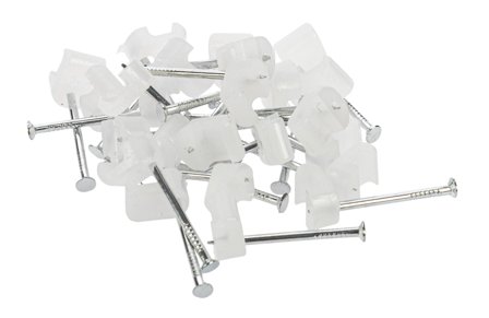 Nordic Quality Kabelklipps platt 2x4mm, Neutral, 25 st.