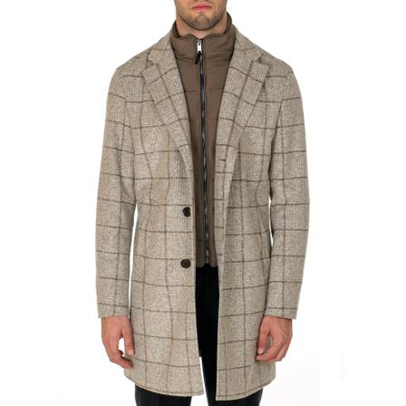 Hugo Boss, Single-Breasted Coats Brązowy, Mężczyzna, Rozmiar: M