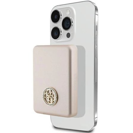 Guess Magsafe Powerbank 3000mAh 5W 4G Strassed Metal Logo - Guld