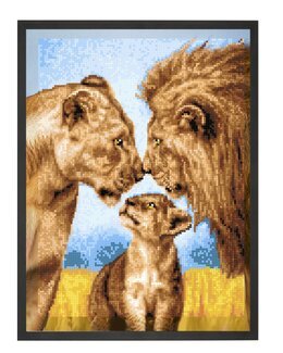 Diamond painting Lejonfamilj