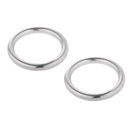 2x Boat Marine 304 rostfritt stål polerad o-ring slät svetsad 8x70 mm