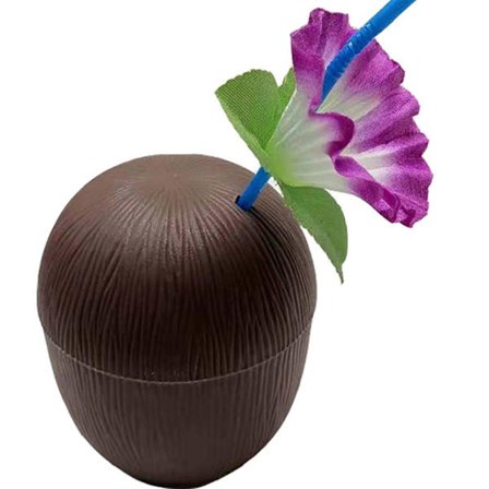 Amazon Hawaii Party Dekoration 500ml kokosnötskopp, hibiskusfruktkopp, ananas kopp, dryckeskopp