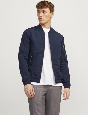 Jack & Jones Jjerush Bomber Noos - Navy - L