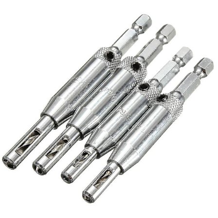 4 stk/sett Selv-sentrerende hengselborsett HSS