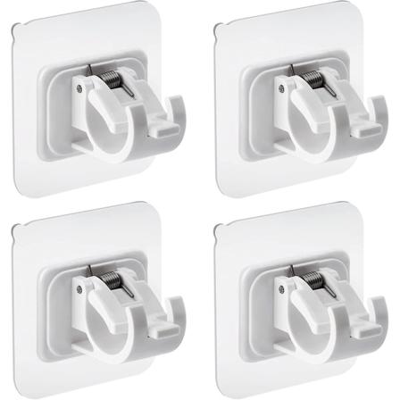 Selvklæbende gardinstangbeslag Ingen boremaskine Gardinstangsholder Fastgørelsesstangsholder Gardinstangsvægbeslag Håndklædestangskrog Hjem 