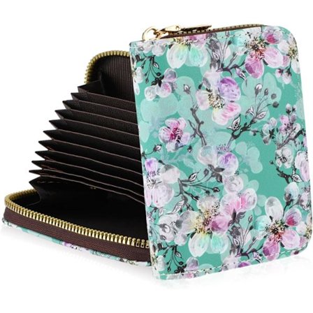 Korttilompakko, naisten luottokorttikotelo PU-nahasta, pieni vetoketjullinen kolikkopussi, ohut käyntikorttijärjestäjä luottokorteille, 