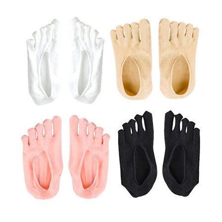 4 par silikon gel yogatå sokker silikon tå sokker individuelle tå sokker finger tå sokker