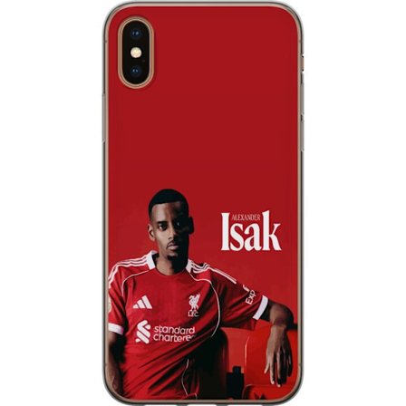 Kompatibelt Mobildeksel til Apple iPhone XS Max Alexander Isak plakat Liverpools fotballdrakt Sveriges landslagsspiss Premier League angrep kunst