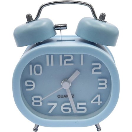 Retro Stille Quartz Vækkeur, Morgen Vækkeur Rejse Seng Analogt Ur Dobbelt Klokke Metal Vækkeur Batteridrevet Børnevækkeur W