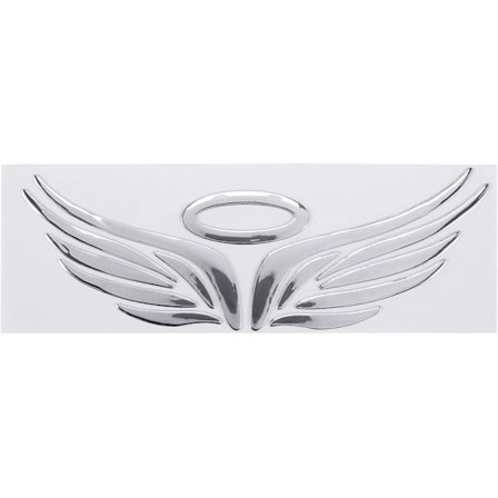 Sølv 3D Klistermærke Krom Vinger Klistermærke Dekal Bil Emblem Dekoration Farve