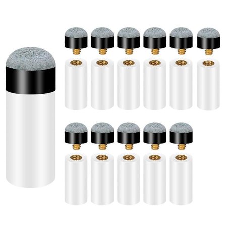 DB Biljardkøspisser med Poolkø Ferrules Skrubare Biljard Poolkøspisser 12mm Poolkøspisser