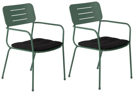 Venture Home Nicke 1342-417 Karmstol 2-pack Grön, Utemöbler