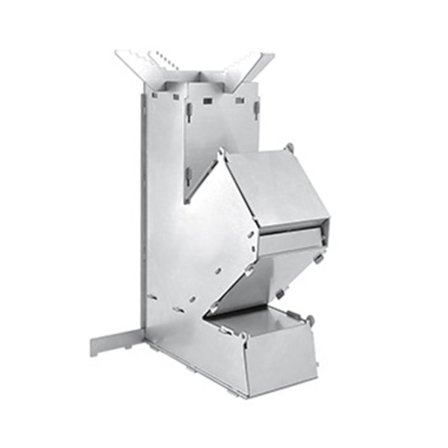 Sammenleggbar vedfyrt ovn for utendørs bruk, avtakbar