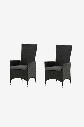 Venture Home - Stol Padova 2-pak - Sort - Spisestole - Fra Homeroom