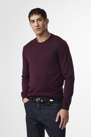 NN.07 Ted 6605 Sweater Male Red Merino Wool