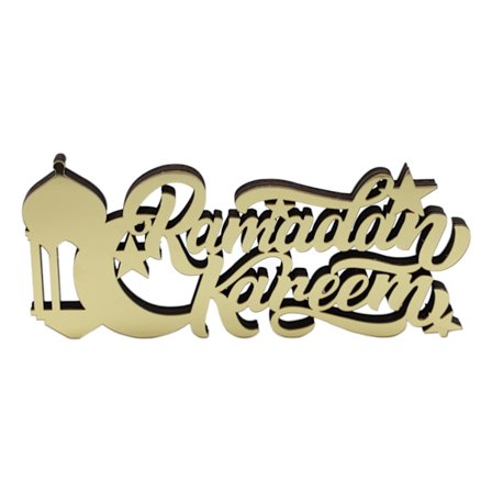 Islamsk Ramadan Tre Akryl Bord Ornament Bord Dekor Bord Bokhylle Art