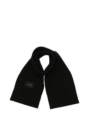 Woven Patch Knit Scarf Designers Scarves Winter Scarves Black Coach Accessories