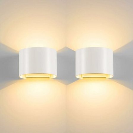 Halvcirkelformad vägglampa inomhus utomhus varmvit vägglampa KLB