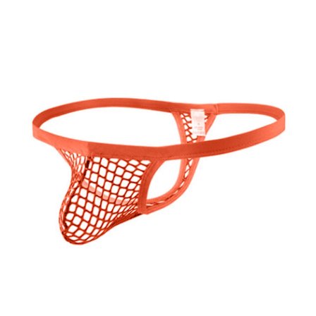 Sexy undertøy See Through Thong ORANGE 2XL