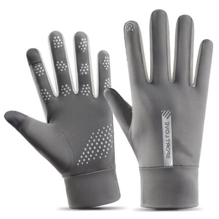 IC 1 par Sommar UV-skydd tunn anti-slip handske Ice Silk Breat Grå