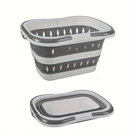 Vikbar Tvättkorg – Väggmonterad tvättkorg i plast för hemmet, Stor opvikt korg till badrum, sovrum eller studentrum