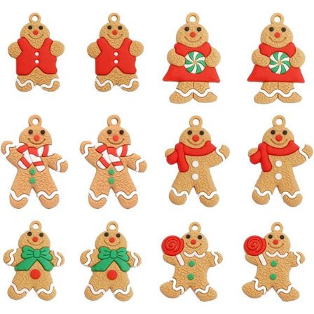 12 - 7 x 5 cm - Juletræsornamentfigurer