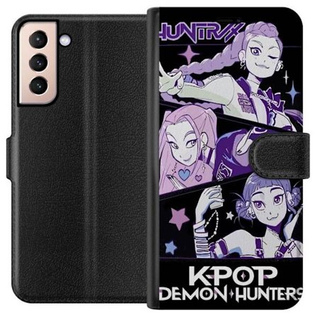 Yhteensopiva Lompakkokotelo Samsung Galaxy S21 Kpop Demon Hunters Huntrix Trio Tytöt Violetit tähdet Retro-idoli Taidetta
