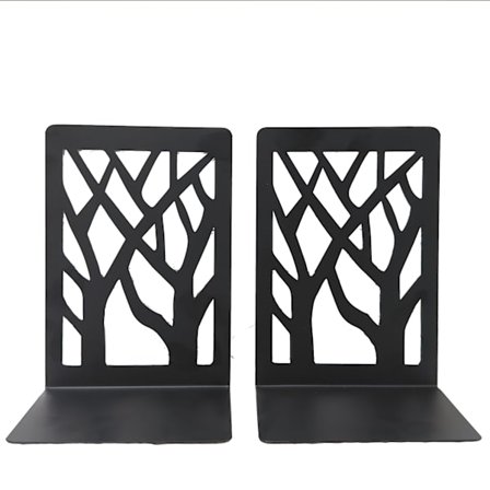 Bokstøtte, Metallbokpresse, 1 par bokstøtter, Bokblokk for hylle, Boo