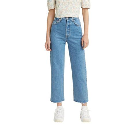 Levi's Cropped Jeans , Blauw , Dames , Maat: W24